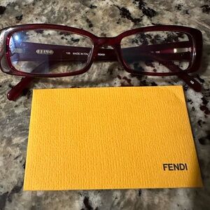 Fendi Red FF RX Glasses NWT